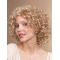 Shining Blonde Curly Chin Length Synthetic Wigs