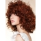 Fabulous Chin Length Curly Lace Front Copper Wigs 16 Inch