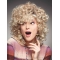Fashional Blonde Chin Length Curly With Bangs Beautiful Wigs
