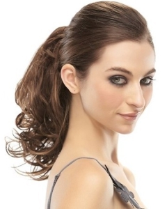 Fashion Brown Curly Clip in Hairpieces