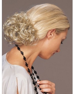 Cool Blonde Curly Short Clip in Hairpieces