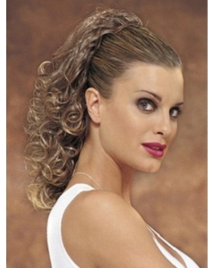 Gorgeous Brown Curly Long Clip in Hairpieces