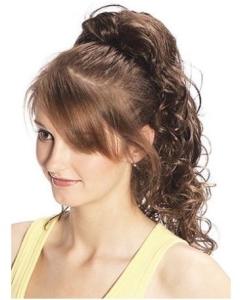 Great Brown Curly Long Clip in Hairpieces