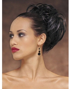 Shining Black Wavy Short Clip in Hairpieces