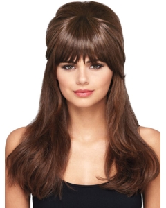 No-fuss Brown Straight Short Clip in Hairpieces