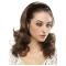 Fabulous Brown Wavy Long Human Hair Wigs & Half Wigs