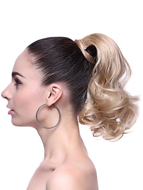 Designed Blonde Wavy Ponytails Hairpieces