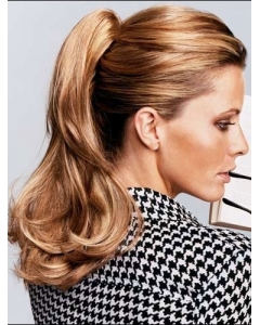 Synthetic Long Brown Stylish Ponytails