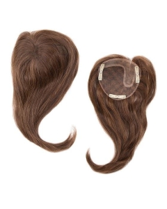 Add On Left Topper | Heat Friendly/Human Hair Blend Hair Extension (Monofilament Base) 