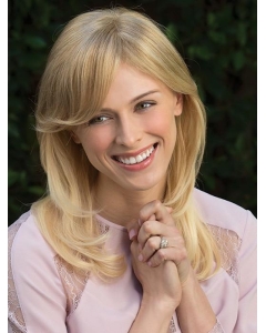 Mono Medium Top Piece | Synthetic Hair Fiber - Monofilament Base 