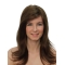 100% Hand-tied Brown 16" Long Straight  Without Bangs  Human Hair Women Wigs