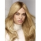 Straight Monofilament Blonde Without Bangs Synthetic Designed Long Wigs
