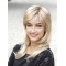 14"  Long Straight  Blonde Capless With Bangs Synthetic Wigs  For Women
