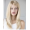  16" 100% Hand-tied Straight Long Human Hair Women Wigs