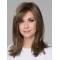 Capless 16" Long Straight Brown Monofilament With Bangs  Synthetic Women Wigs