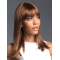 Auburn Capless 16" long Straight With Bangs Convenient Monofilament Synthetic Women Wigs