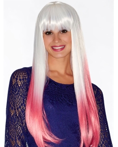 22" Long Straight Lace Front  Ombre/2 tone Synthetic Women Wigs