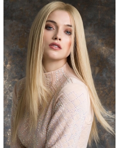 20'' Long Straight Blonde Layered Human Hair Women Wigs