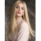 20'' Long Straight Blonde Layered Human Hair Women Wigs