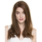 Long Brown 16" Straight Lace Front Layered Human Hair Women Wigs