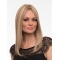 16'' Long Straight Monofilament Blonde Human Hair Women Full Lace Wigs