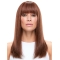 18" long Straight hand-tied Mono Top With Bangs Human Hair Women Wigs