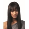 Capless Straight 16" Long African American Natural Human Hair Women Wigs