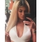 16'' Long New Design Straight Lace Front Blonde Without Bangs Synthetic Women Kylie Jenner Wigs