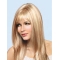 16'' Long Straight Blonde Remy Human Hair 100% Hand-Tied Women Wigs