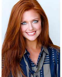 22'' Long Straight Incredible  Full Lace Copper Human Hair  Wigs 