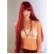 26'' Long Straight Capless 100% Real Human Hair  Red Women Wig