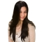 18'' Long Straight Sassy Black Mono TOP Lace Front Remy Human Hair Women Wigs