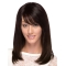 16'' Suitable Capless Brown Straight Long Human Hair Women Wigs