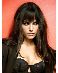 16" Long Straight Capless Synthetic Jordana Brewster Women Wigs