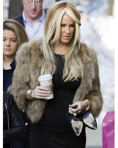 16'' Long Straight Modern Blonde Full lace Human Hair Kim Zolciak Women Wigs