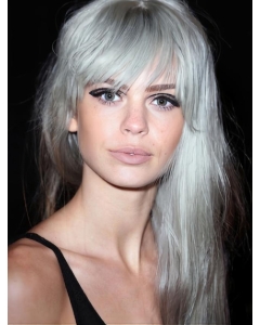 20''Fantastic Long Straight Amazing Synthetic Women Grey Wigs