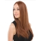 22'' Long Straight Sassy Auburn Mono Top Lace Front  100% Remy Human Hair Women Celebrity Wigs