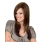 17'' Long Straight Gorgeous Remy Human Hair Monofilament Women Wigs