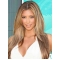 20'' Kardashian Glamorous Celebrity Hairstyle Long Straight Blonde Full Lace Wig 100% Human Hair Women Wigs