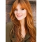 24'' Trendy Long Straight Full Lace Copper Remy Human Hair Women Wigs