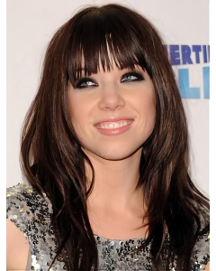 16" Long Stragiht Brown Capless Carly Rae Jepsen Synthetic Women Wigs