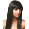 Easeful Black Straight Lace Front Long Human Hair Women Wigs
