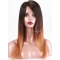 18" Long Straight Full Lace Indian Remy Hair Women Ombre Wigs  Wigs