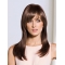17'' Comfortable  Brown Straight Capless Synthetic Long Women Wigs