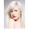 16'' Young Fashion Platinum Blonde With Side Bangs Capless Shoulder Length Synthetic Women Wigs