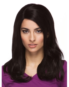 14'' High Quality Black Straight Long Lace Front Remy Human Hair Women Wigs