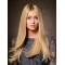 18'' Long Amazing Straight Blonde Lace Front Without Bangs Affordable Synthetic Women Wigs