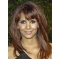 16'' Long Straight Elegant and Stylish and Feminine Mid-length  with Bangs Full Lace Human Hair Halle Berry  Wig
