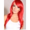 20'' Red Long Straight Lace Front Synthetic Women Wigs