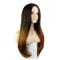 24 Inch Straight Without Bangs  Lace Front 100% Remy Human Hair Ombre Women Wigs